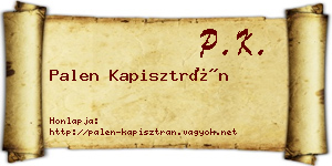 Palen Kapisztrán névjegykártya